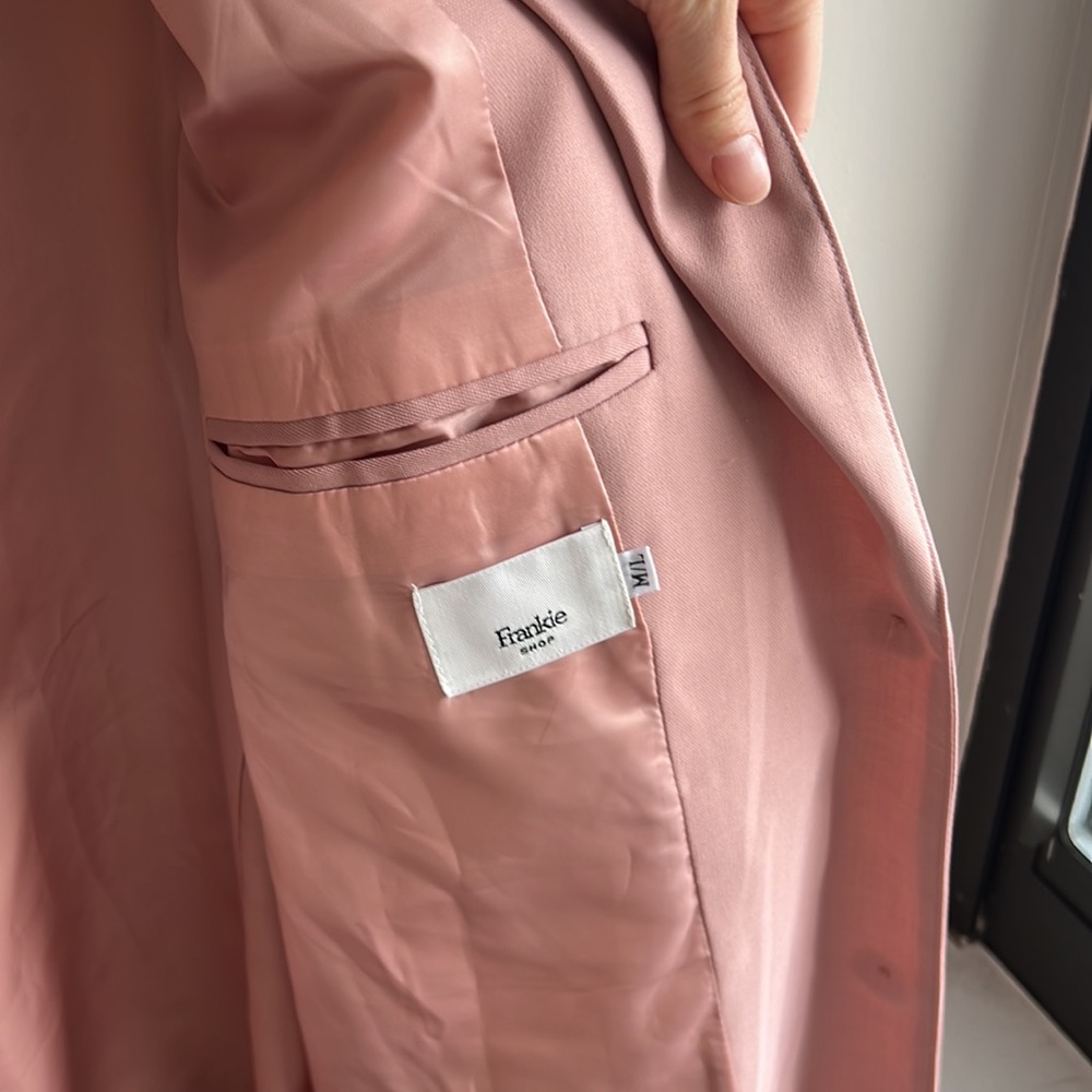 RESERVED - NWT Frankie shop blush pink oversized blazer - Picture 12 of 15